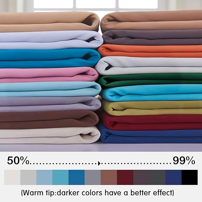 Yakamok Room Darkening Curtains 52x63 inch Length Turquoise-Living Room | 2 - Image 3