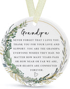 Grandpa Ornaments 2025 Grandpa Xmas Christmas Ornament Forever Ornament Best Ever Gift Double-Sided Printing Ceramic (2.9"