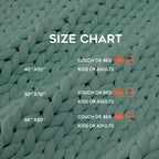 YnM Cooling Chunky Throw Blanket, Medium-Weight, Hand Knitted, Skin Friendly, Ventilated and Breathable, Machine Washable, Home Décor Piece for Couch, Sofa and Bed (Menthe Green, 50x70 Inch)