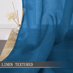 Tollpiz Short Sheer Curtains Linen Textured Living Room Curtain Sheers Light - Image 2