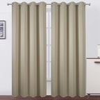 Blackout Curtains 52 x 84 Inch Long Beige Curtains Set of 2 Panels Room by Lemomo