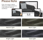 2 Pieces Sectional Couch Covers L Shaped Cover XXL Charcoal Gray | Thick - Image 8
