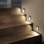 VST Motion Sensor Step Night Light, Rechargeable Battery Powered Led Light with Magnetic Suck Installation for Bedroom Hallway Stair Nursery Kids Room (2.68 inch 3000K 6Pack Black)