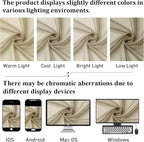Taupe Sheer Curtains 96 Inches Long 2 Panels, Modern Voile Solid Breathable - Image 7