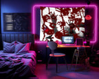 QGHOT Halloween Tapestry Wall Hanging, Scary Bloody Backdrop Horror Tapestry Blood Splatter Halloween Background Party Decorations for Bedroom College Dorm Wall Decor (90.6"x70.9")