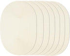AHHFSMEI Placemats Set of 6 for Dining Table Washable Woven Vinyl Non-Slip 18x12 inches Placemat Heat-Resistant Durable Table Mats for Dining Table Easy to Clean (Oval Beige, 6)
