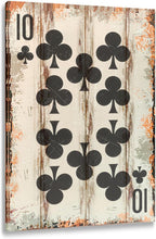 Poker Canvas Wall Art Print Ten of clubs Game Room Wall Art Print Wall Decor Prints Poster With Framed