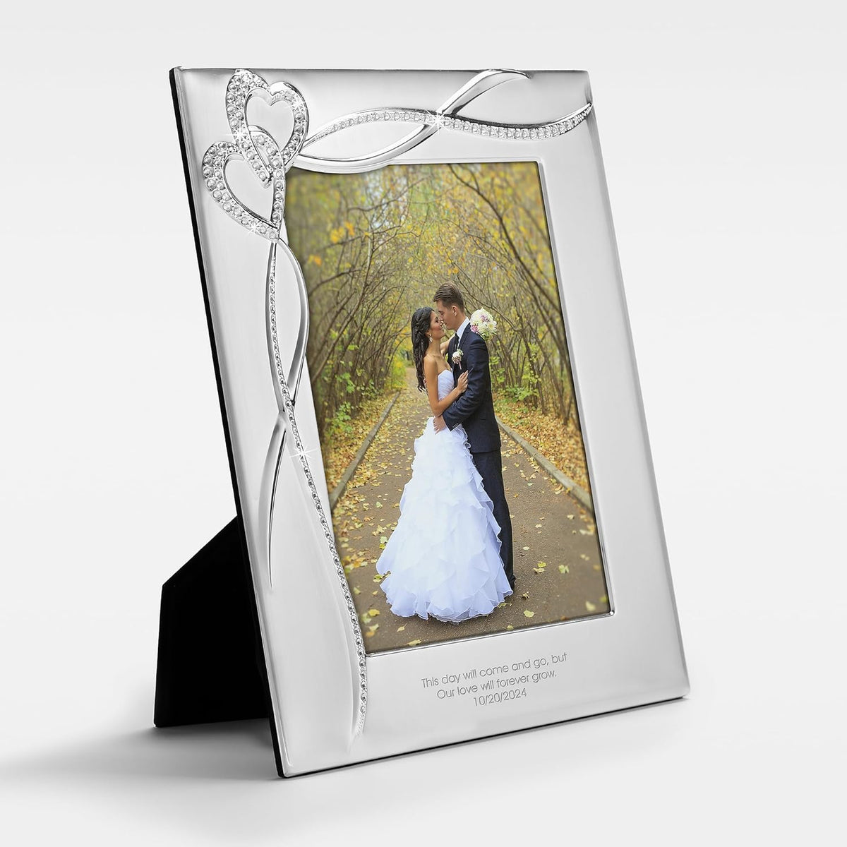 THINGS REMEMBERED Engraved Intertwined Heart 8" x 10" Picture Frame (Free Customization)