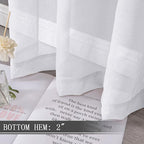 Tollpiz Short Sheer Curtains Linen Textured Living Room Curtain Sheers Light - Image 4