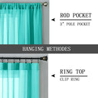 Tollpiz Sheer Tier Curtains Kitchen Linen Textured Half Curtain Sheers Light - Image 5
