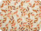 Fall Leaves Dish Drying Mat for Kitchen Counter Autumn Orange White Leaves Seasonal Super Absorbent Reversible Microfiber Kitchen Countertop Protector Dishes Pad Large 18x24 inch