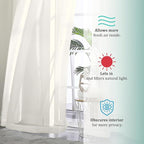 2 Pack Ivory Sheer Curtain Panels - Image 6