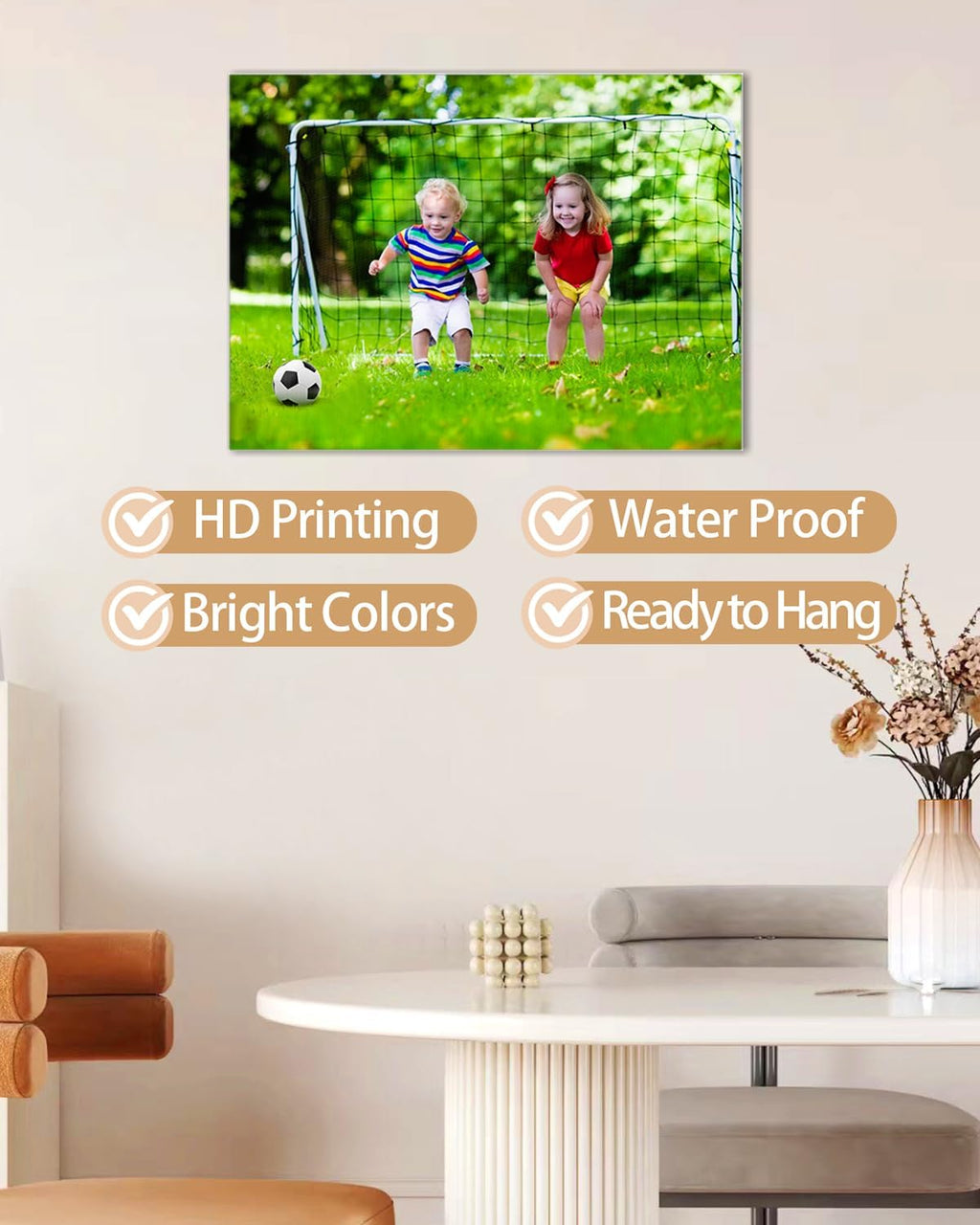 AbcCustomize Canvas Prints with Your Photos, Custom Canvas for Living Room and Bedroom Decor, Personalized gifts for Friends Lover and Family, Canvas Wall Art for Gifts & Keepsakes, Ready to Hang