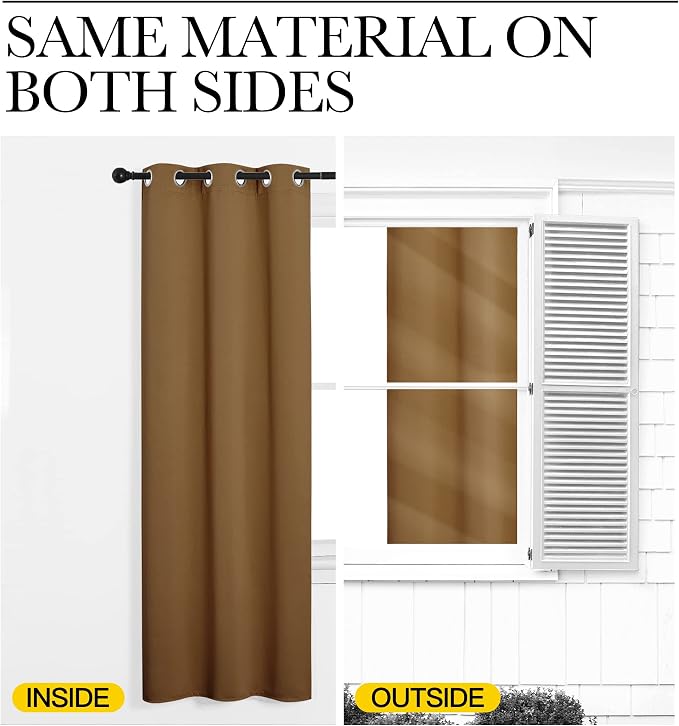 NICETOWN Sleek Blackout Curtains 50 inches Length - Image 6