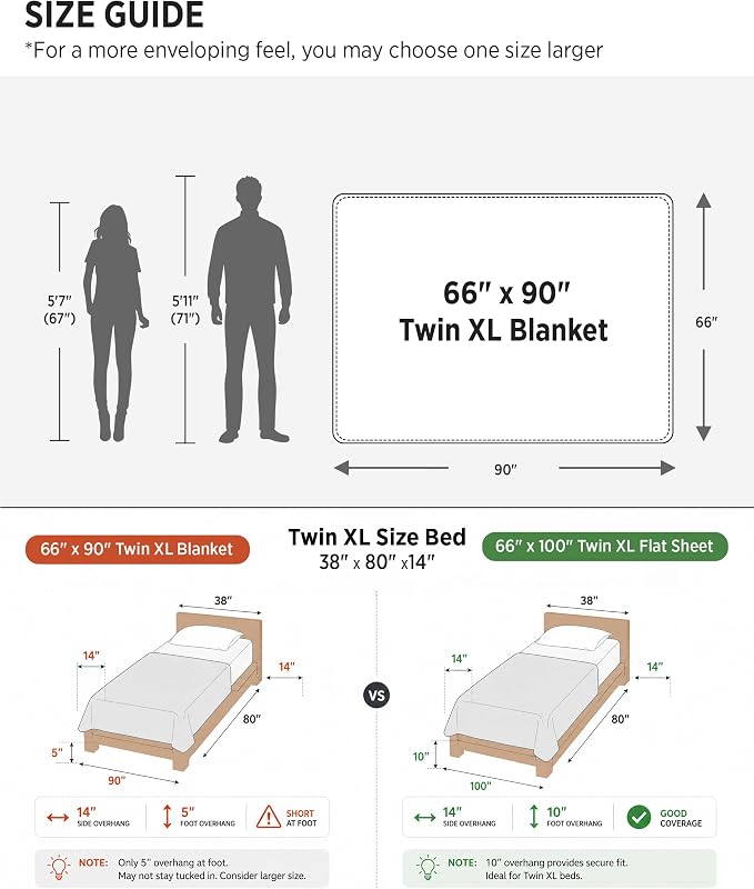 Bedsure 100% Cotton Muslin Blanket Twin XL - Image 7