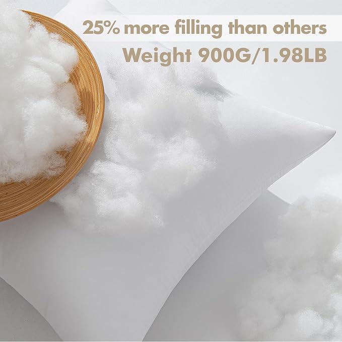 MIULEE 26x26 Euro Pillow Inserts 4 Pack, 100% Virgin Filling Throw Pillows | - Image 4