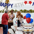 Red White and Blue Balloon Stand Centerpiece Table Decorations for 4th of July Father's Day Graduation Birthday Party Decorations(Red white blue set4)