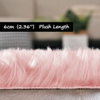Goolela Pink Area Rug 9x12 Fluffy Fuzzy Furry Rug - Image 3