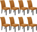 Howhic Stretch Chair Covers for Dining Room Set of 8, Removable Washable Dining Room Chair Covers, Dining Chair Slipcovers Seat Protector, Great Decor for Home and Banquet (Gold, 8 Pack)