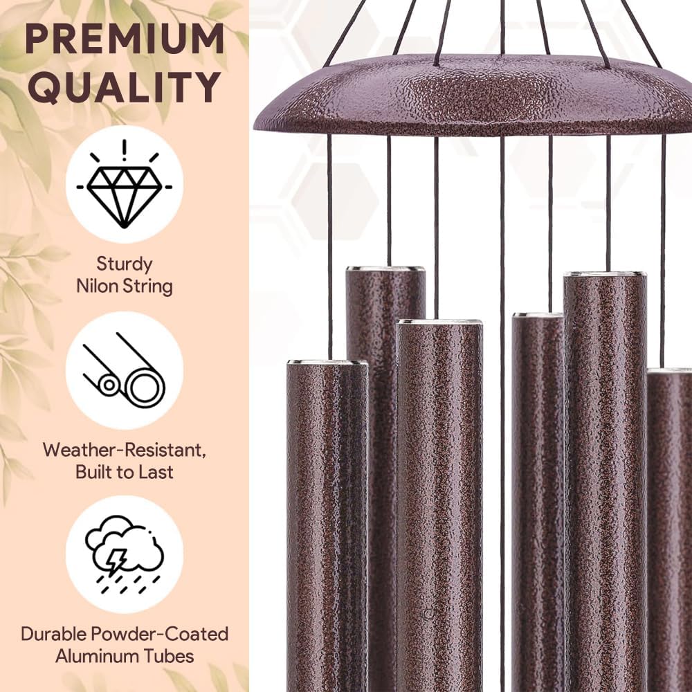 Memorial Wind Chimes Sympathy Gifts, Customized Dragonfly Wind Chime, 36-inch Commemorative Wind Chimes to Commemorate The Loss of Loved Ones, Condolence Gifts