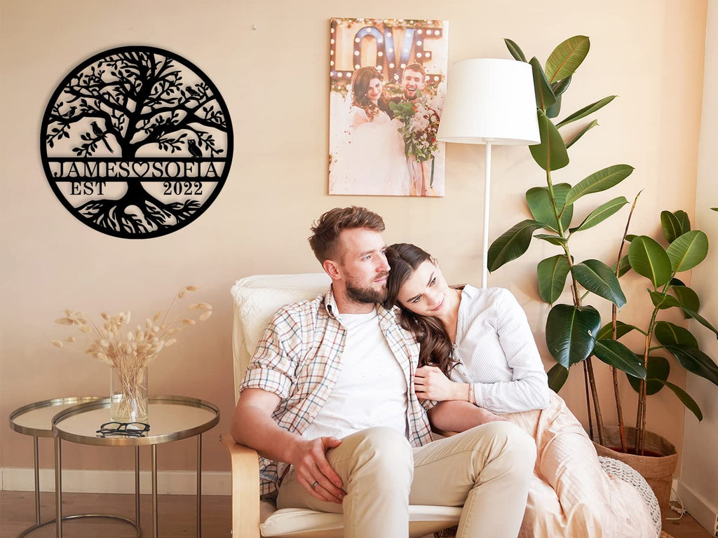 Personalized Tree of Life Metal Sign, Custom Name Sign, Tree of Life Wall Decor, Personalized Metal Tree Sign, Personalized Tree of Life Wall Decor, Custom Metal Signs Personalized