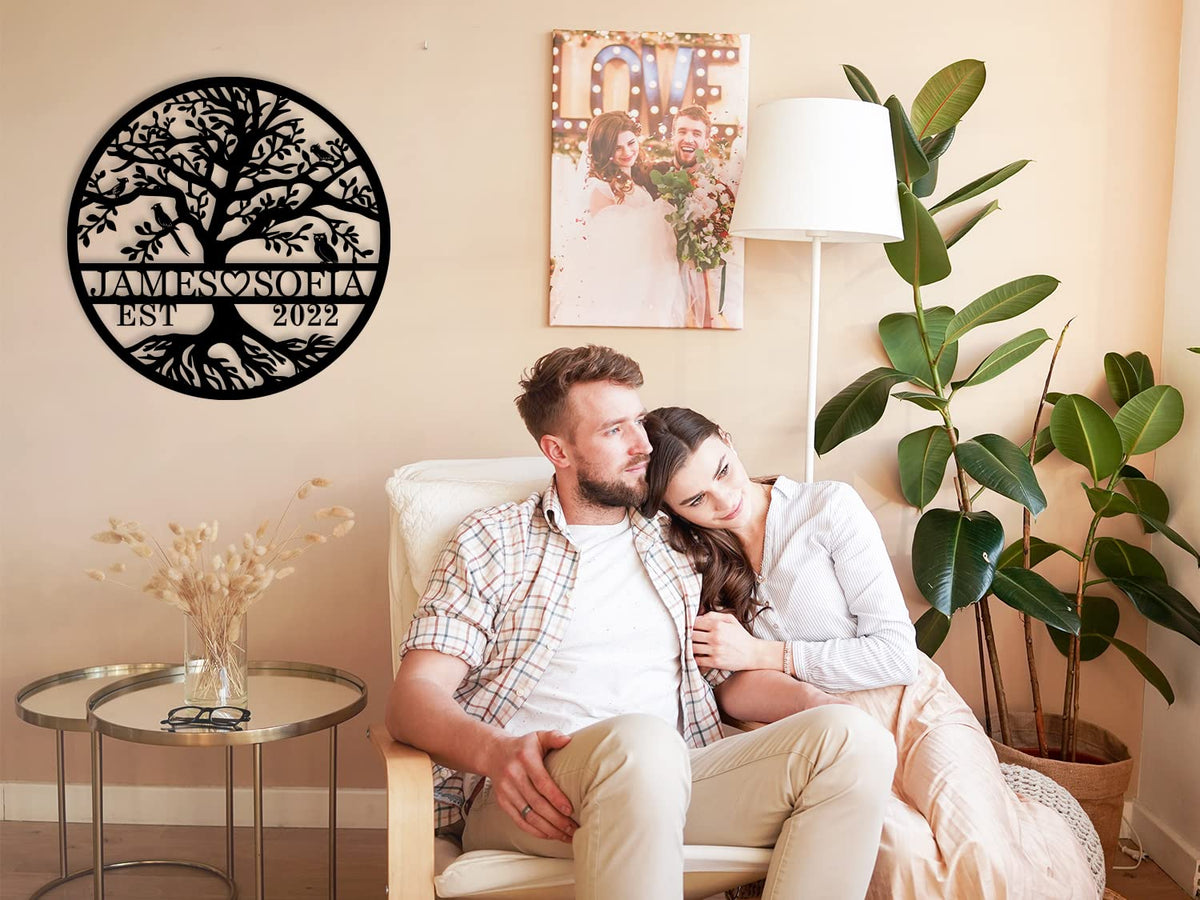 Personalized Tree of Life Metal Sign, Custom Name Sign, Tree of Life Wall Decor, Personalized Metal Tree Sign, Personalized Tree of Life Wall Decor, Custom Metal Signs Personalized