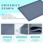 URMONA Waterproof Silicone Under Sink Mat 25'' x 19'' Shelf Liner for Kitchen and Bathroom, Cabinet and Counter Protector, Storage and Organizers, Litter Mat, Pet Cat Puppy Essentials(Dark Grey)