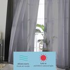 Short Sheer Curtains 24 Inches Long 2 Panels - Image 3
