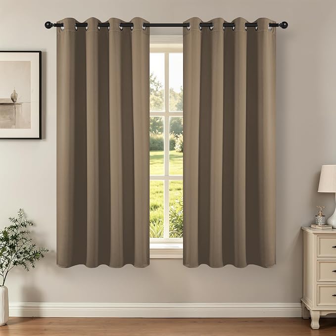Joydeco Blackout Curtains 72 Inch Length 2 Panels Set, Thermal Insulated Long by JOYDECO