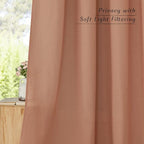 NICETOWN Rustic Linen 102 inch Long Curtains - Image 5