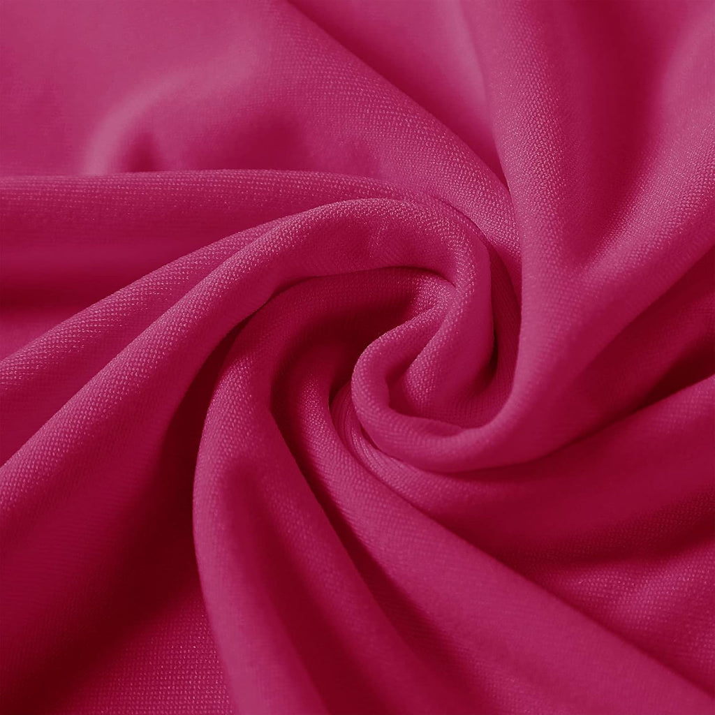 Spandex Chair Covers, 25PCS, Washable Protector for Living Room, Party, Banquet, Wedding, Hotel (Fuchsia)