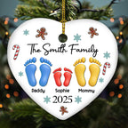 Personalized 3D Effect Ceramic Ornament – Gift for Family Members and Home Decor, Family Together Christmas 2025 Ornament