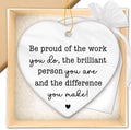 HEXMOZ Thank You Gifts - Appreciation Gifts for Women Men Coworkers Boss Teacher Nurse Mom - Retirement Farewell Leaving Going Away Gift Ideas - Be Proud of The Work You Do Christmas Ornament 2025