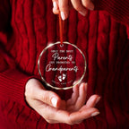 OASSIE Pregnancy Announcement for Grandparents - Christmas Ornaments 2025, Promoted to Grandpa, Grandma, First Time Grandma, Grandpa Gifts for Grandparents - Christmas Decorations Glass Ornaments