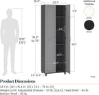 SystemBuild Evolution Kendall 24" Engineered Wood Utility Storage Cabinet Black