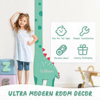 Personalized Name Growth Chart, Dinosaur Wooden Height Chart, Thick Height Measuring Board, Kids Height Tracker for Nursery Decor, Baby Boy Girl Measurement Ruler, Growth Charts Ruler