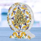The Gears Clock Wall Clock Italy Collection with Moving Gears (Vietri, 10 inch Round)