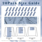 20 Pack Dusty Blue 10FT Cheesecloth Table Runner Rustic Gauze Fabric Cheese Cloth Table Runner for Wedding Bridal Baby Shower Table Decor 20 x 120 Inch Long Boho Sheer Birthday Party Table Decorations