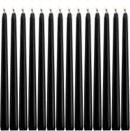 14 Pack Black Taper Candles 12 Inch Tall 3/4 Inch Thick Burn 10 Hours