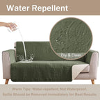 Green Recliner TV Chair Covers, Quilted Décor Water-Repellent Medium Lazy Boy - Image 6