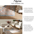 Nourison Home Positano Natural 2' x 6' Area Rug Easy Clean, Non Shedding, Bed Room, Living Room, Dining Room, Kitchen (6' Runner)