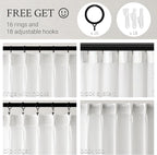Topfinel White Pinch Pleated Linen Curtains 84 Inch Length 1 Panels - Image 2