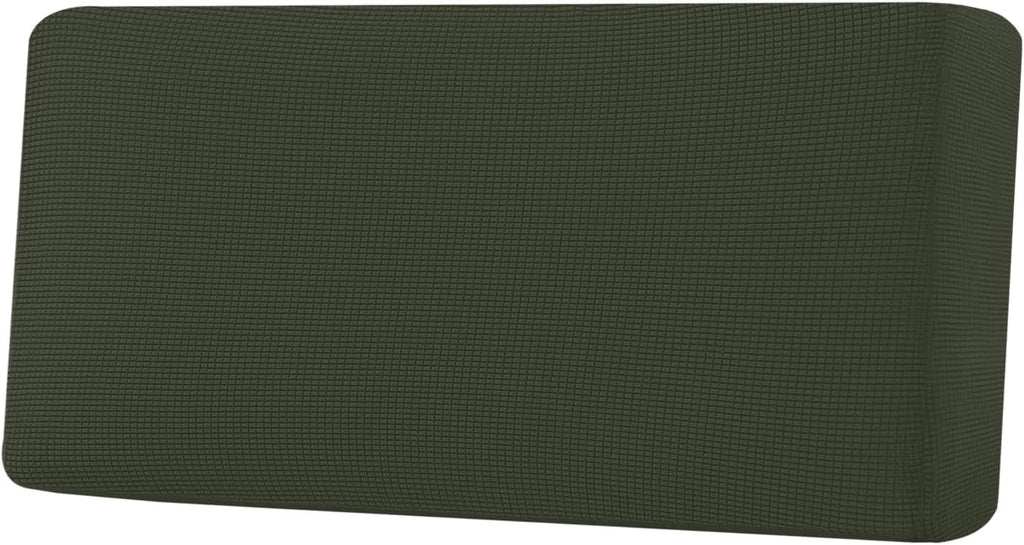 H.VERSAILTEX Super Stretch Individual Seat Cushion Covers Sofa Covers Couch Cushion Covers Slipcover Sets Thick Jacquard Textured Twill Fabric (1 Piece Sofa Cushion Cover, Olive)