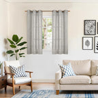 YoungsTex Dark Grey Linen Curtains 48 Inch Length - Image 2