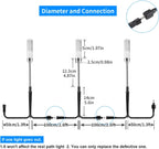B-right Warm White 3PCS Extension Lights for Path Lights, Extendable Waterproof 0.8W 95 Lumens per Light 2700K (No Adapter)