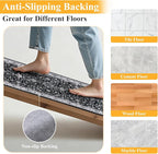 HEBE Hallway Runner Rug 2'x6', Washable Non Slip Kitchen Rug Runner | Soft Boho - Image 3