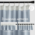 MIULEE Light Blue Back Tab Blackout Curtains 52x102 Inch Long 2 Panels Set | - Image 3