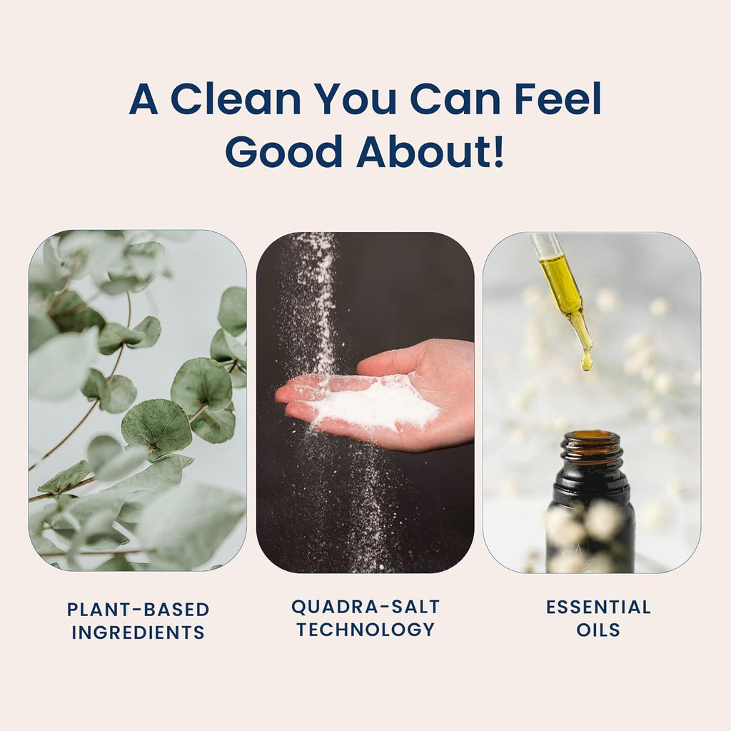 Laundry Wash Detergent for Sensitive Skin, Gentle & Safe for Baby Clothes | Plant-Based, Natural Ingredients | Unscented | Include 1 Refillable Bottle (50 Loads)