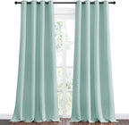 NICETOWN Aqua Blue Blackout Curtains 96" Long - Image 2