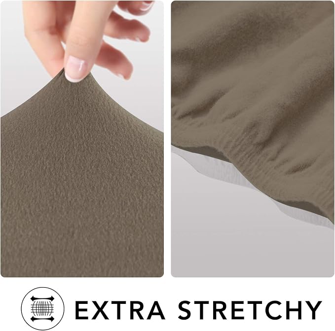 PureFit Stretch Couch Covers for Sofa Large Sofa Slipcovers Natural | 1-Piece - Image 4
